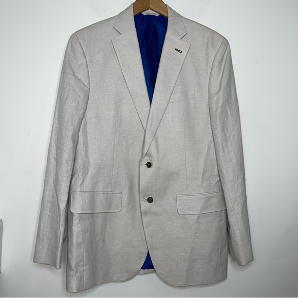 Vineyard Vines Mens Linen Blend Blazer Sport Coat Jacket 2 Button Size 40L - Picture 9 of 15